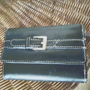 Black Wallet with Buckle Small Wallet but Holds Alot